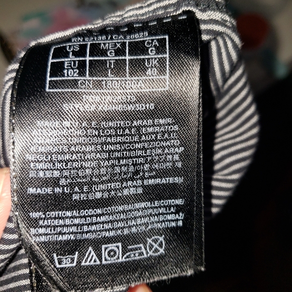 Mens Guess Striped Button Down Shirt with Pockets - Picture 8 of 8